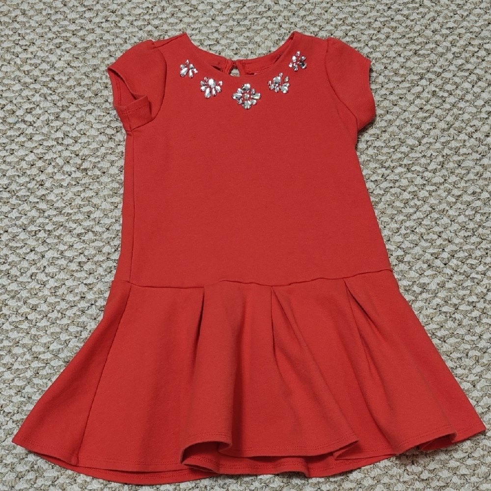 Gymboree Red Dress with Floral Accents